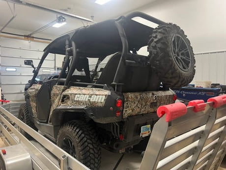 Photo of Commander Max Spare Tire Rack (2014-2024) by UTV Mountain Accessories - Premium CommanderMax for UTVs / Side by Sides