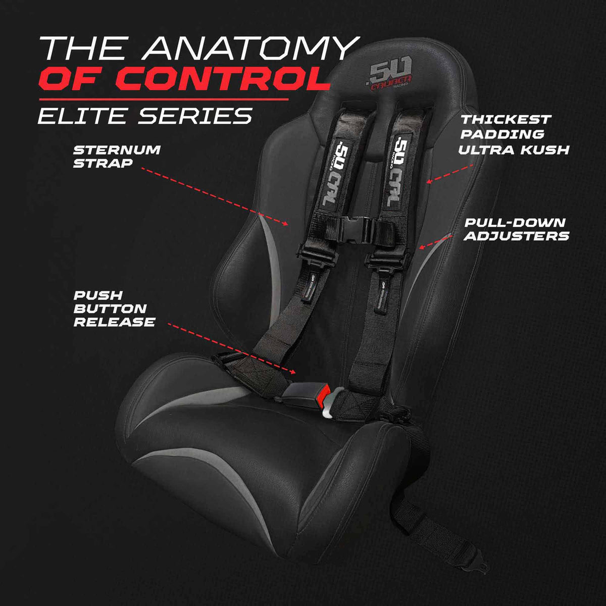 Elite 4-Point Push-Button UTV Harness
