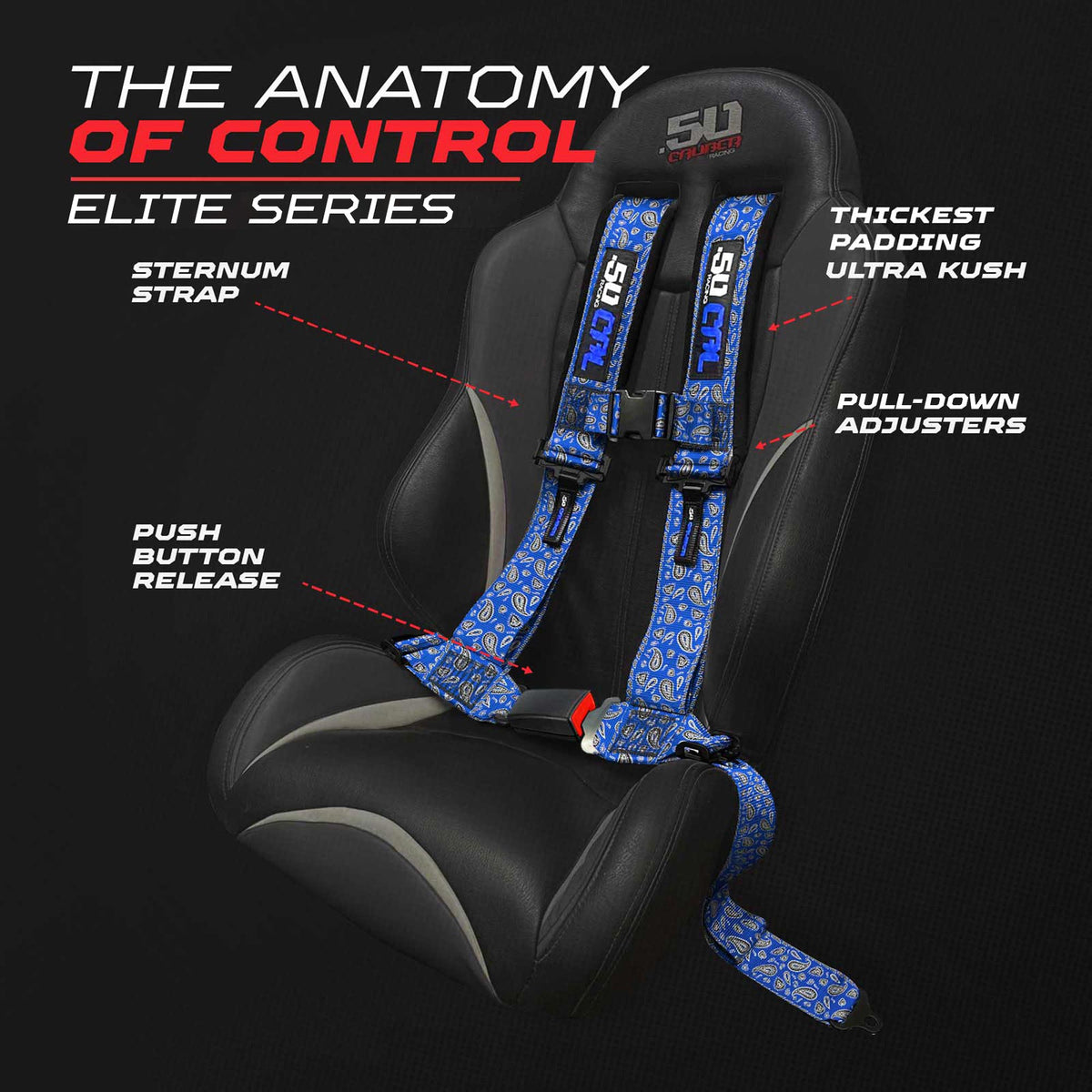 Elite 4-Point Push-Button UTV Harness