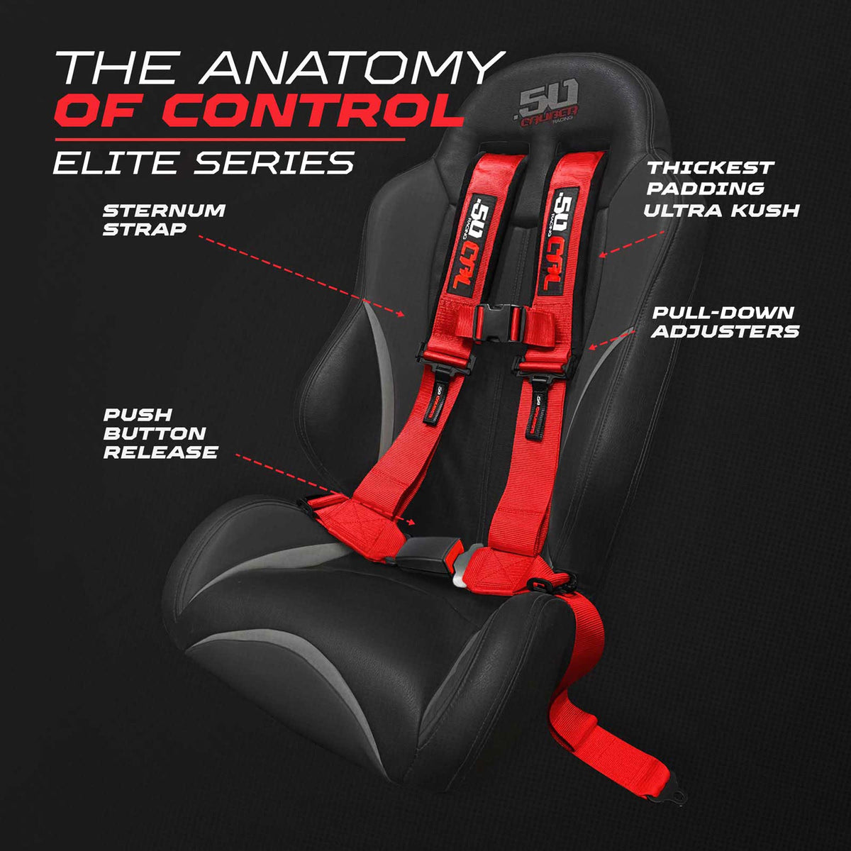 Elite 4-Point Push-Button UTV Harness