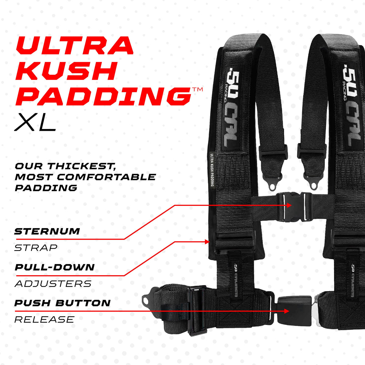 Elite 4-Point Push-Button UTV Harness