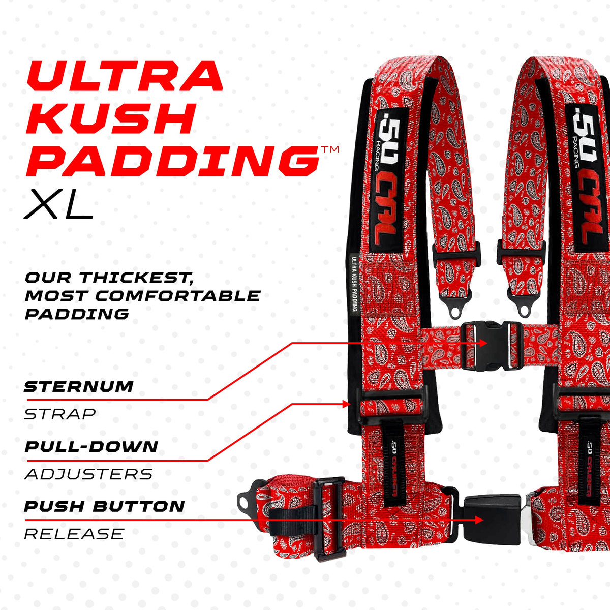 Elite 4-Point Push-Button UTV Harness