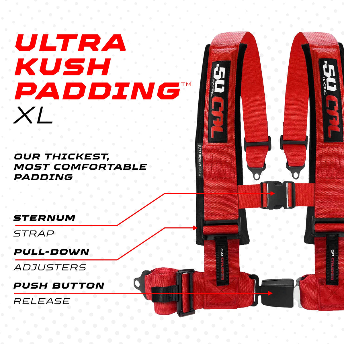 Elite 4-Point Push-Button UTV Harness
