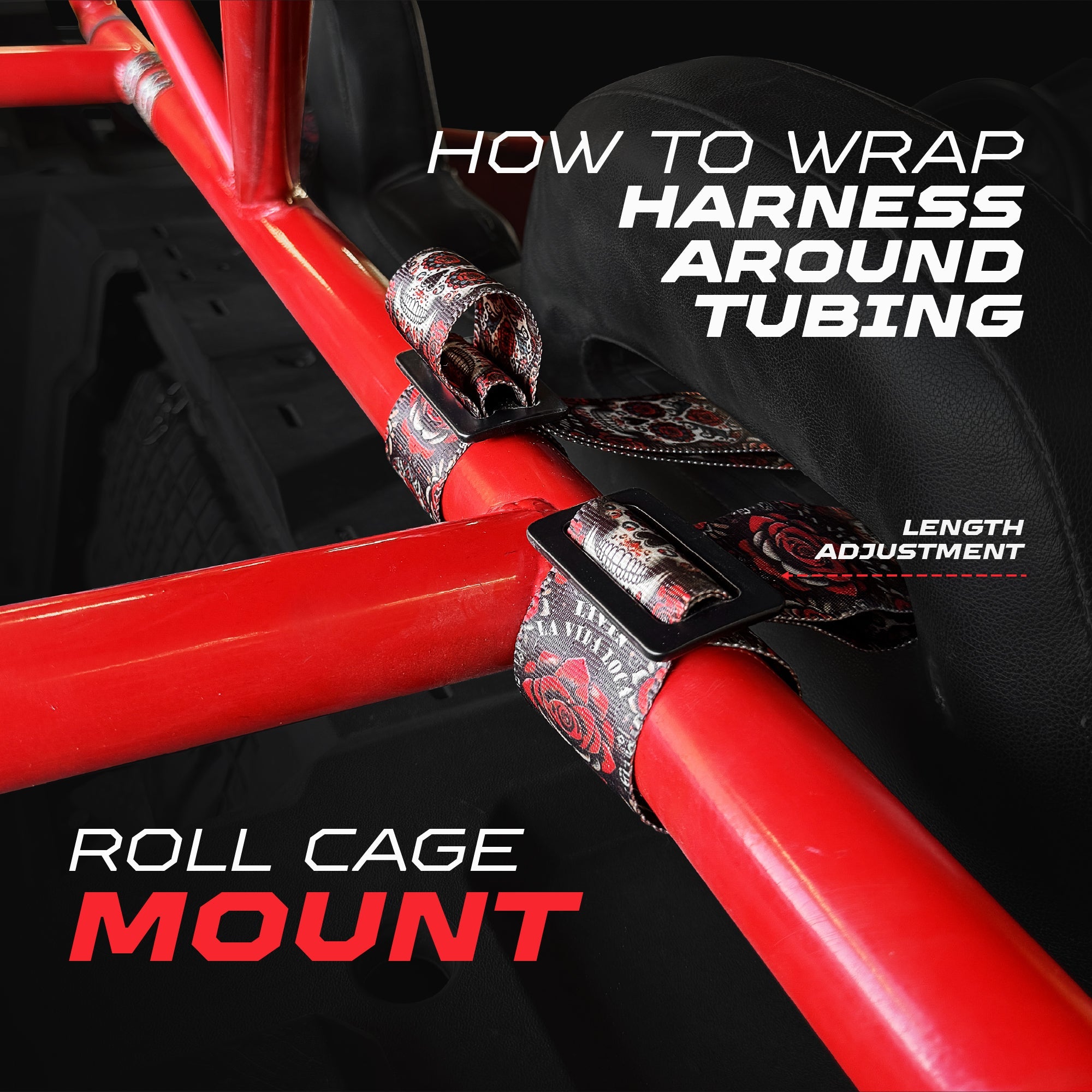 50 Caliber Racing Elite Series 4-Point UTV Harness | Ultra Kush Padding + Push Button Release | 2" & 3", 7 Colors
