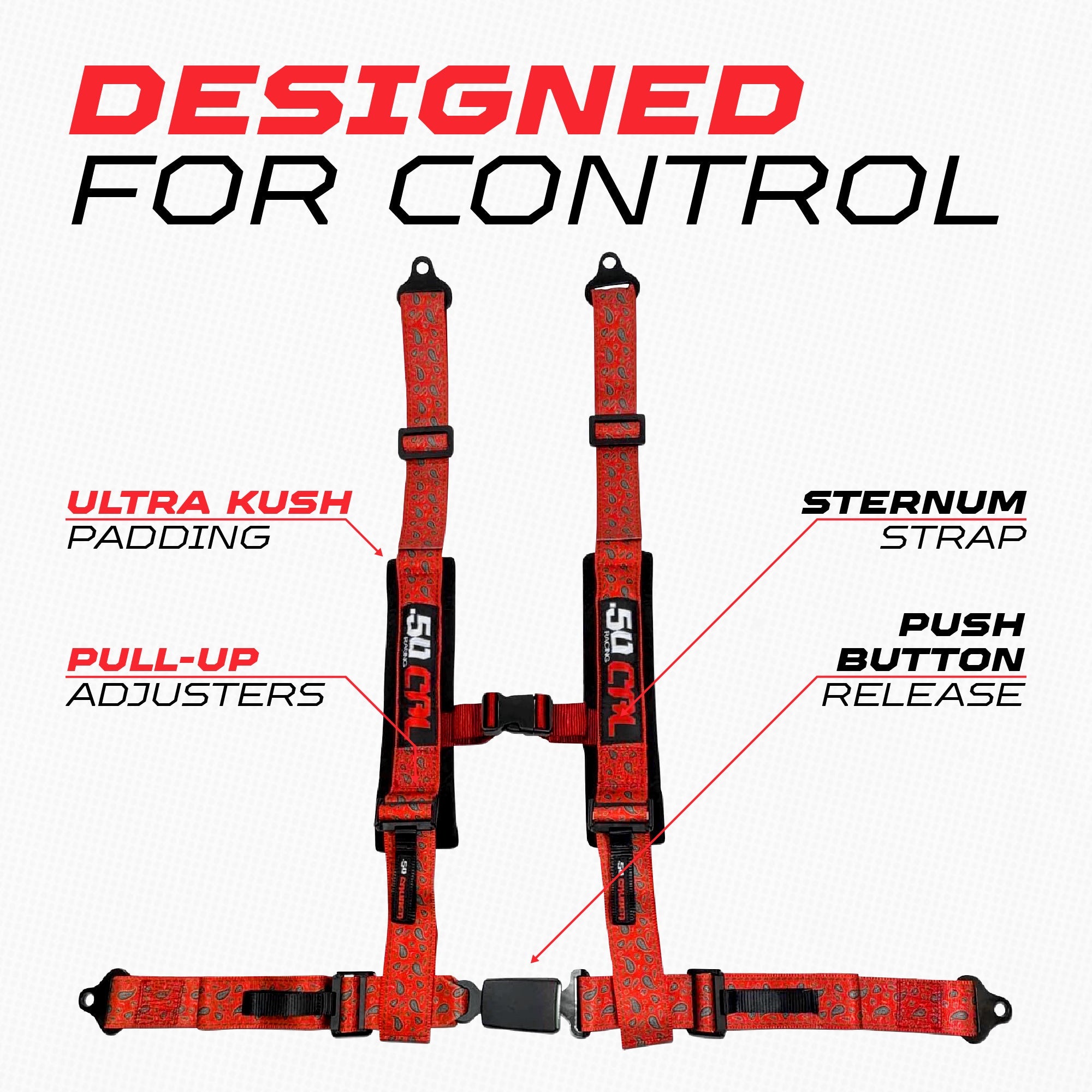 2" & 3" 4 point Harness with push button release "Elite Series"