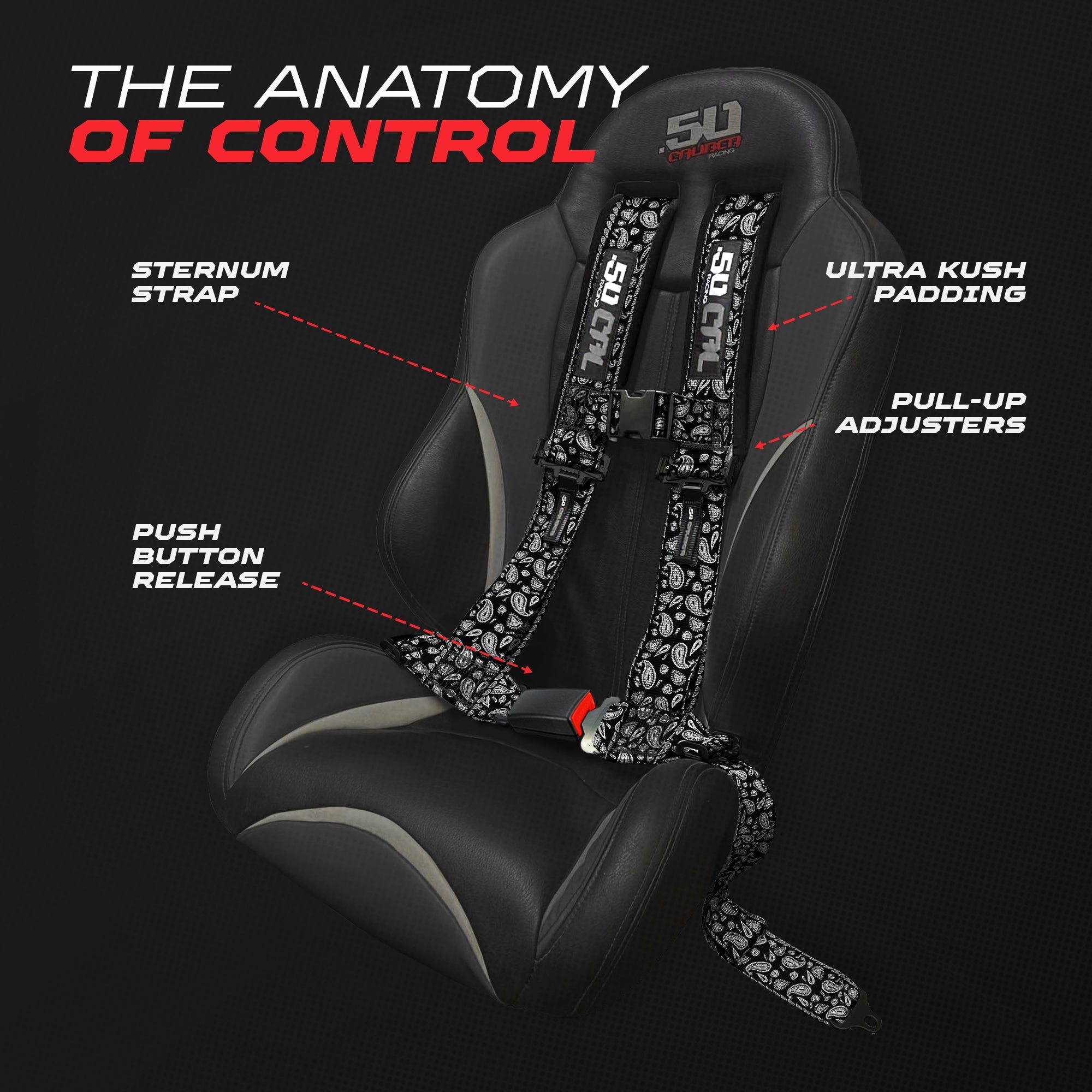 2" & 3" 4 point Harness with push button release "Elite Series"