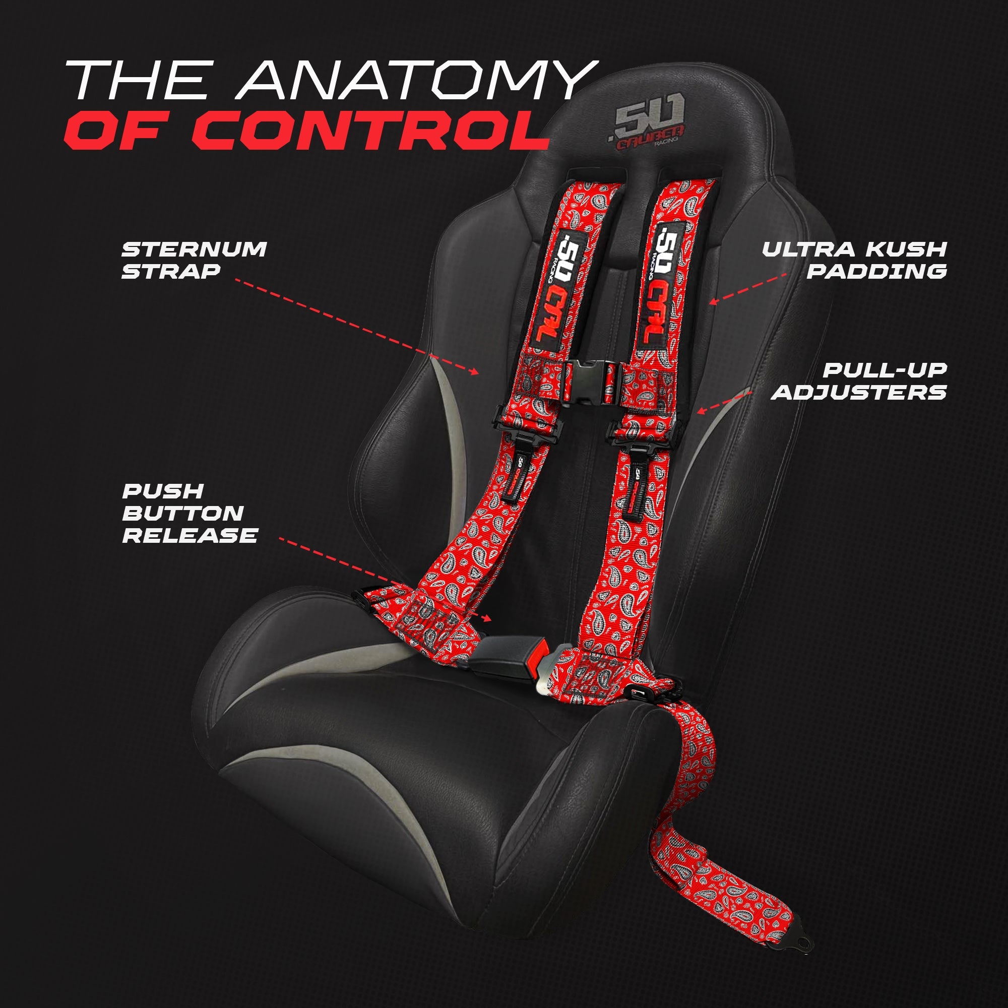 2" & 3" 4 point Harness with push button release "Elite Series"