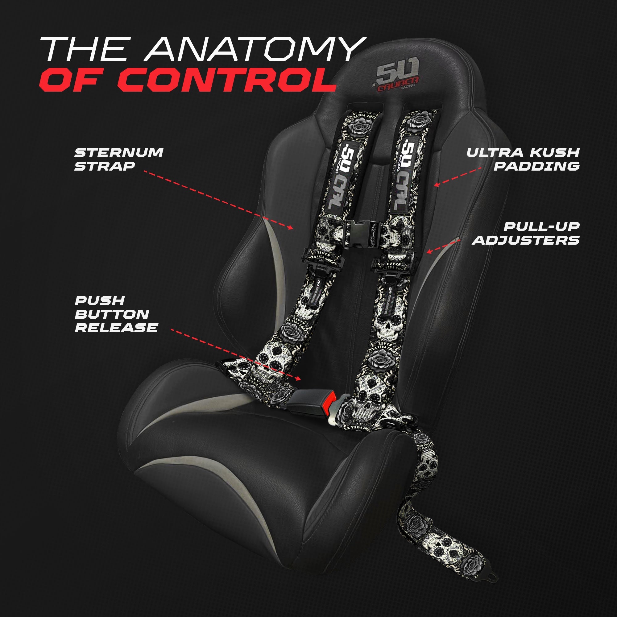 2" & 3" 4 point Harness with push button release "Elite Series"