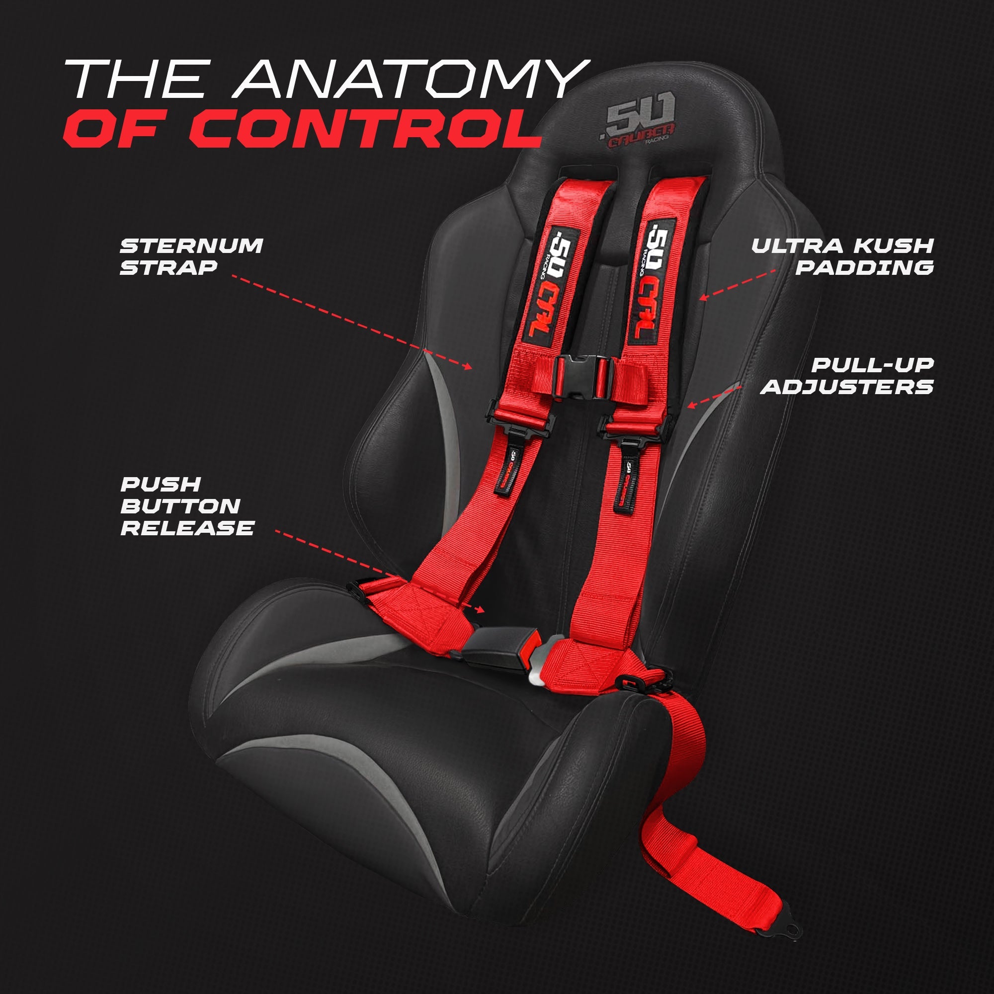 2" & 3" 4 point Harness with push button release "Elite Series"