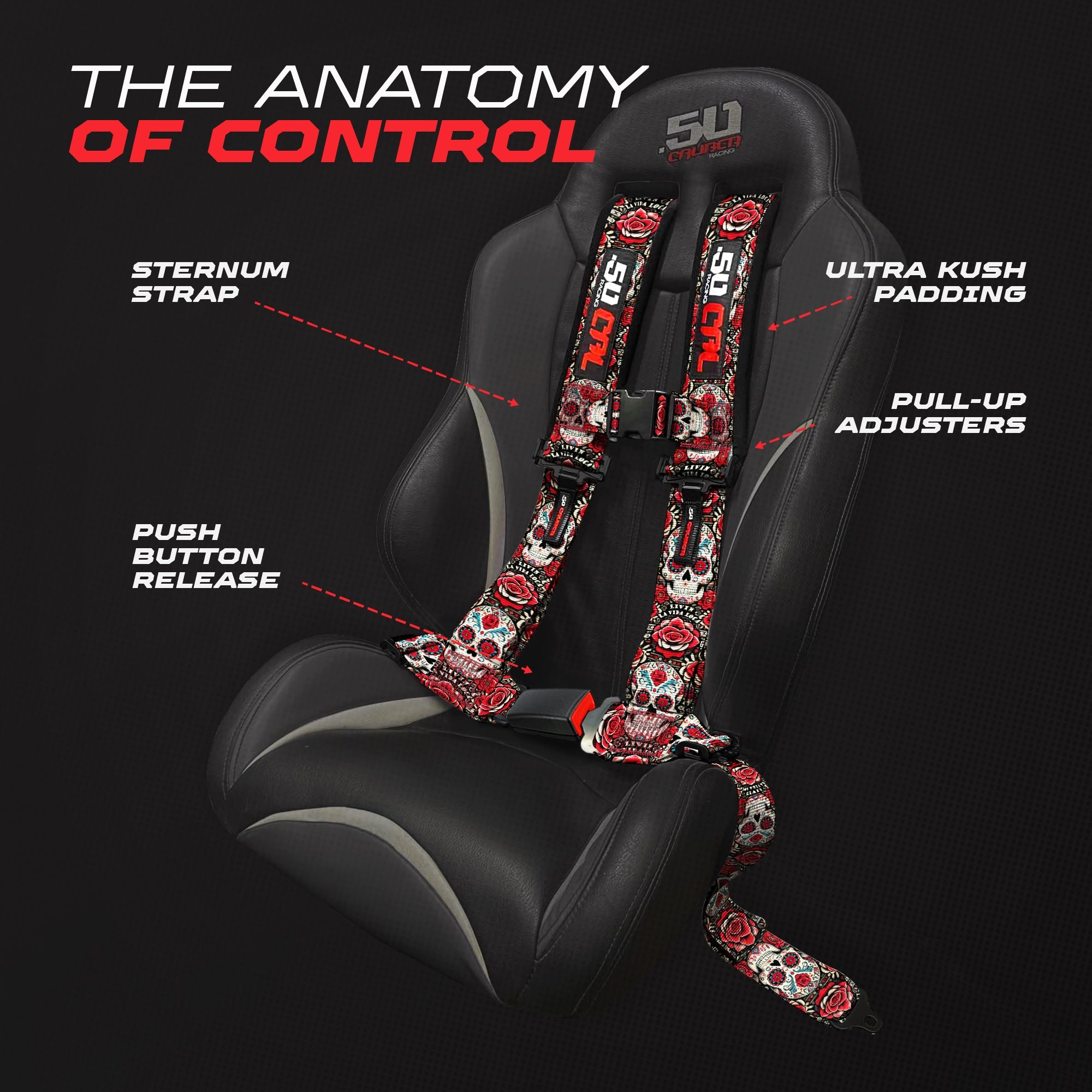 2" & 3" 4 point Harness with push button release "Elite Series"