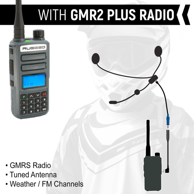 Photo of ENDURO Moto Kit - Includes Helmet Kit and Compact Harness Cable by Rugged Radios - Premium for UTVs / Side by Sides