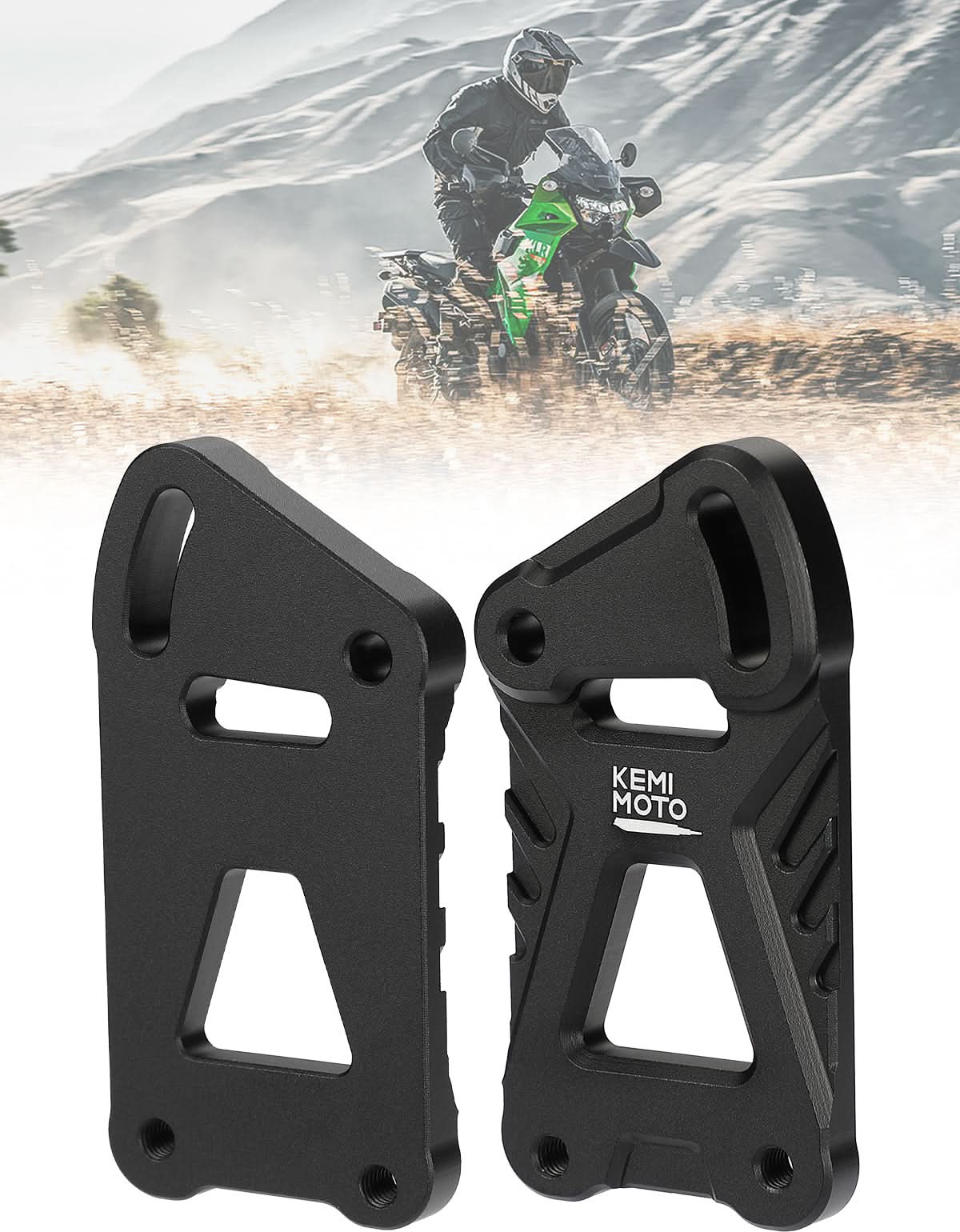 Photo of Motorcycle Windshield Risers Extension Adjustable Bracket for KLR 650 KLR650 by Kemimoto - Premium for UTVs / Side by Sides