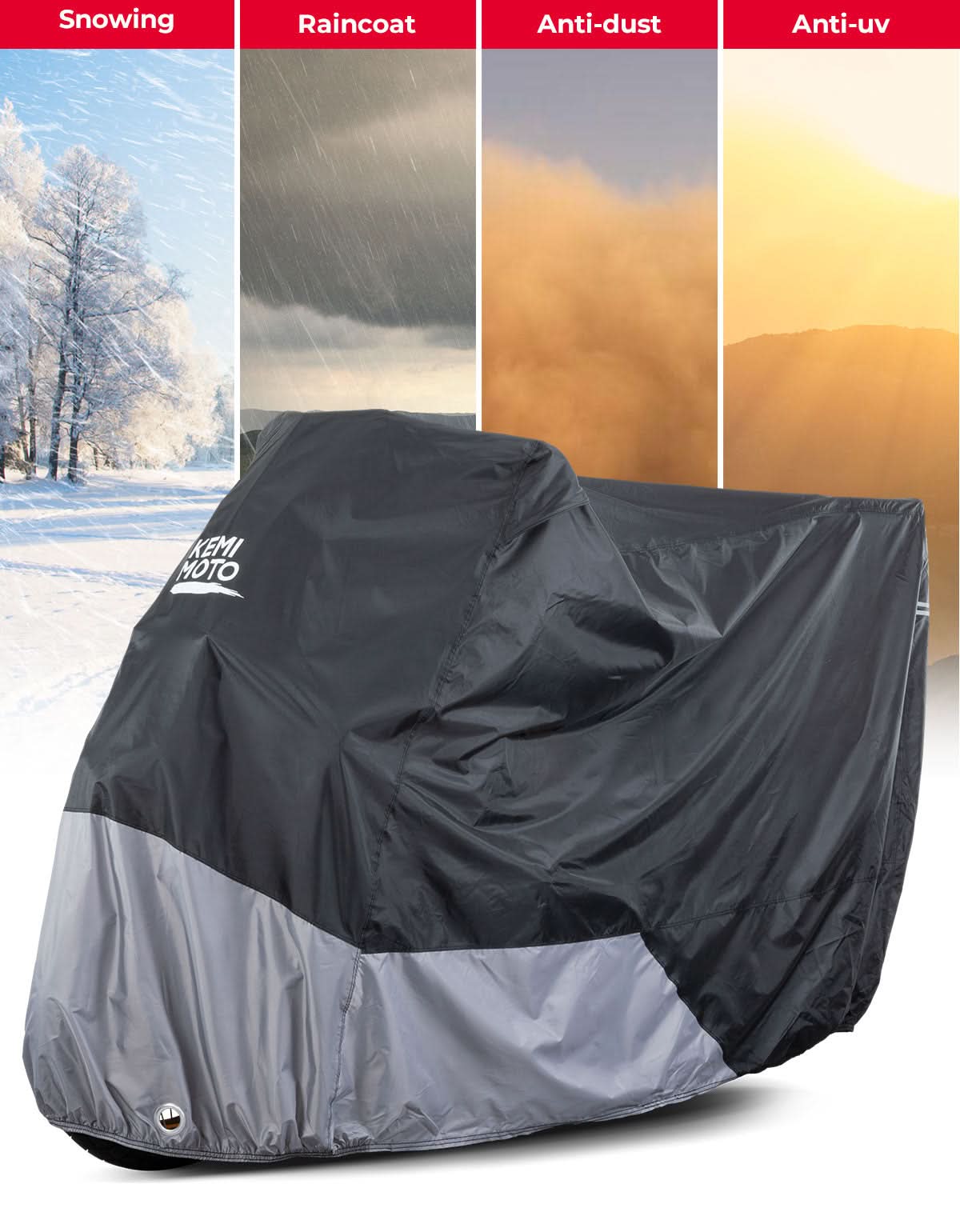 Photo of Motorcycle Cover Adventure for R1250 GS TENERE 700 KLR650 by Kemimoto - Premium for UTVs / Side by Sides