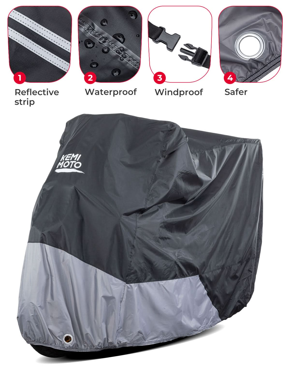 Photo of Motorcycle Cover Adventure for R1250 GS TENERE 700 KLR650 by Kemimoto - Premium for UTVs / Side by Sides