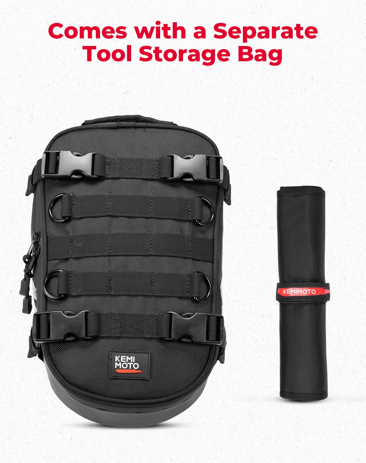 Photo of Universal 6L Motorcycle Rear Fender Bag for Dirt Bike by Kemimoto - Premium for UTVs / Side by Sides