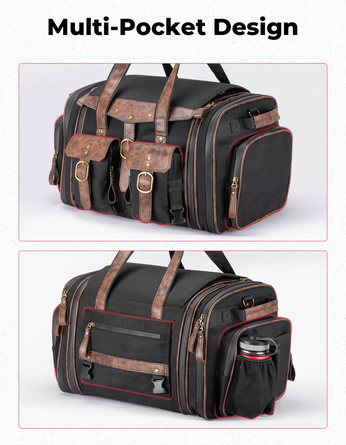 Photo of Motorcycle Tail Bag, 60L Expandable Bag Luggage by Kemimoto - Premium for UTVs / Side by Sides