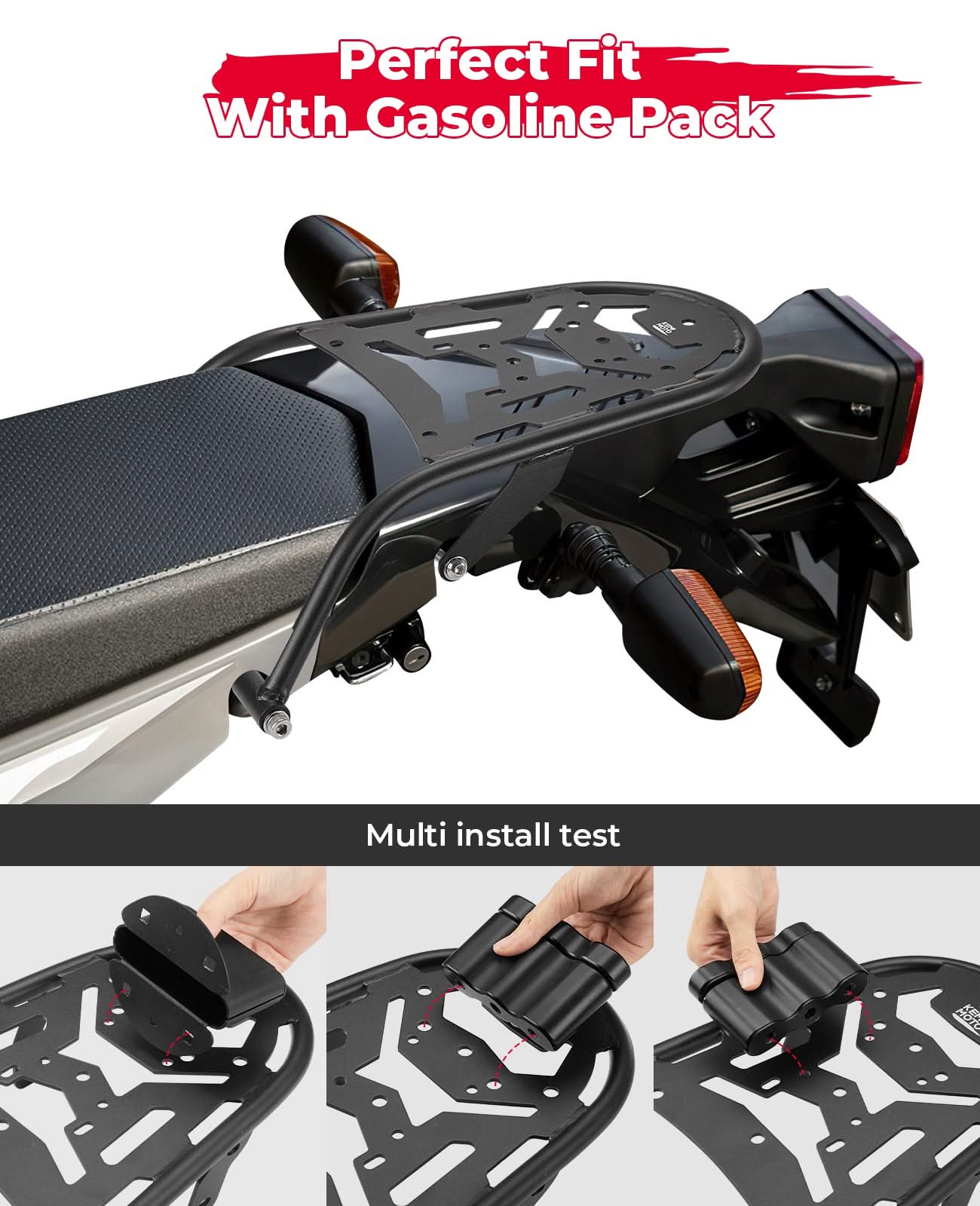 Photo of Motorcylce Rear Rack for XT250 2008-2025 by Kemimoto - Premium for UTVs / Side by Sides