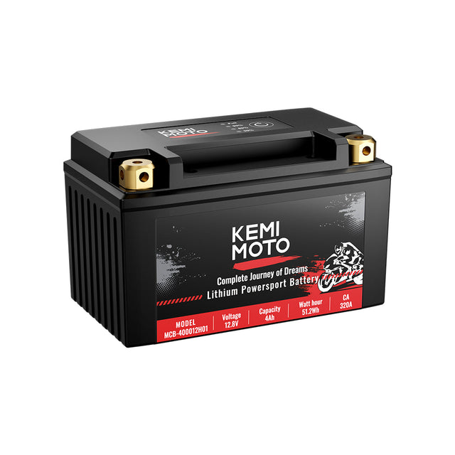 Photo of LiFePO4 12v 4Ah Lithium Battery for Motorcycle/ Lawn Mower/ ATV/ UTV by Kemimoto - Premium for UTVs / Side by Sides