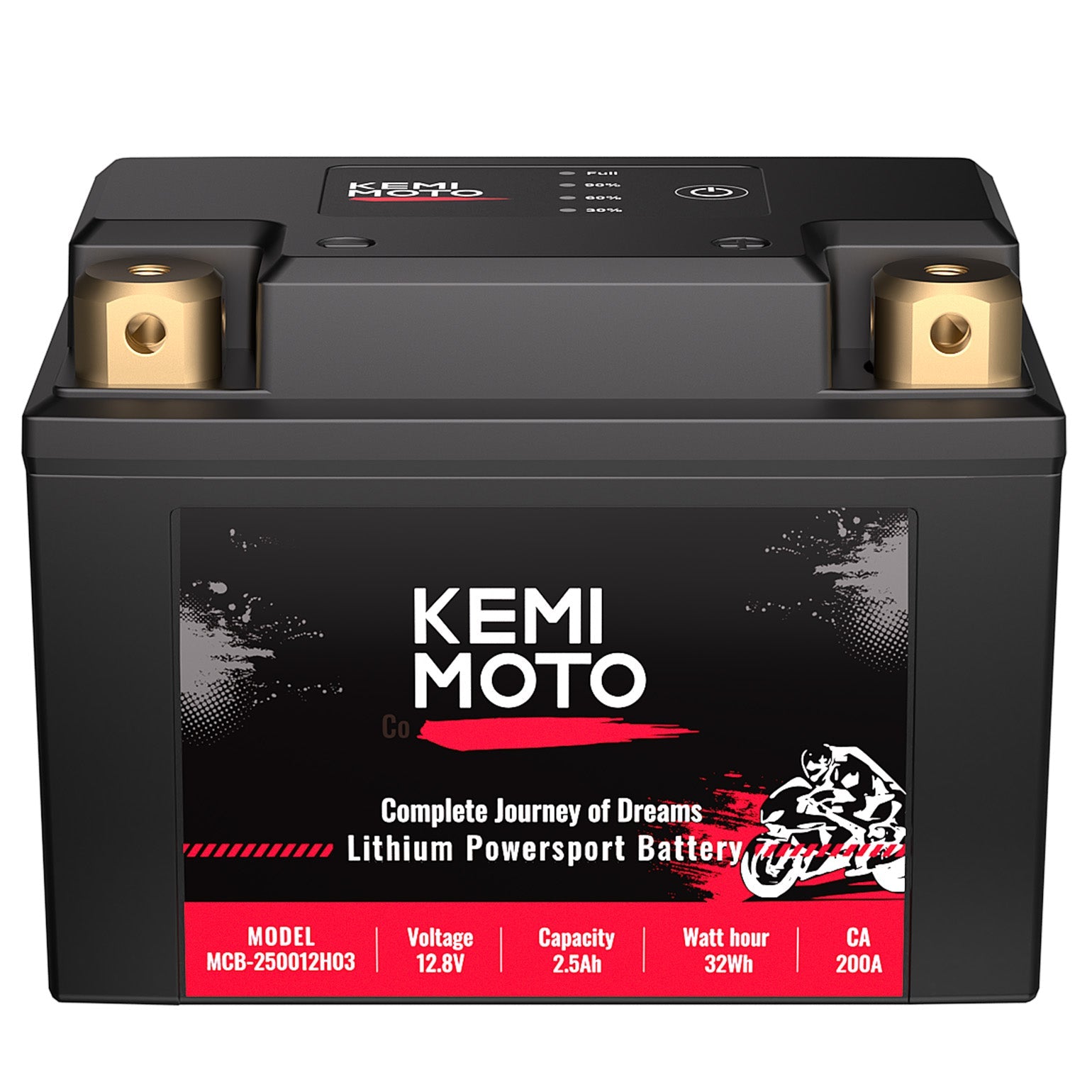 Photo of LiFePO4 12v 2.5Ah Lithium Battery for Motorcycle/ Lawn Mower /ATV/ UTV by Kemimoto - Premium for UTVs / Side by Sides