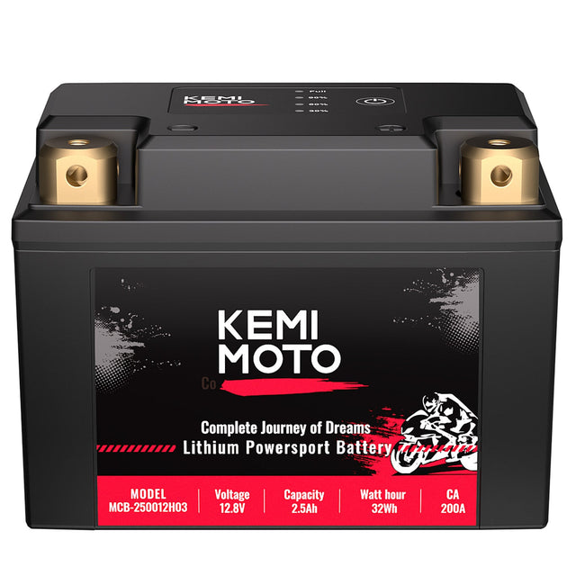 Photo of LiFePO4 12v 2.5Ah Lithium Battery for Motorcycle/ Lawn Mower /ATV/ UTV by Kemimoto - Premium for UTVs / Side by Sides