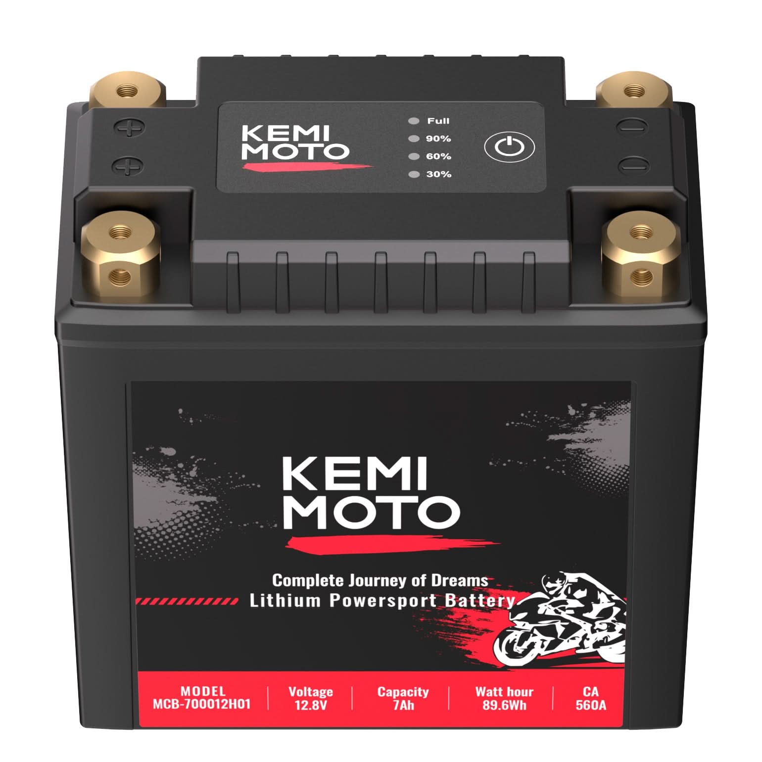 Photo of LiFePO4 12v 7Ah Lithium Battery for Motorcycle/ Lawn Mower /ATV/ UTV by Kemimoto - Premium for UTVs / Side by Sides