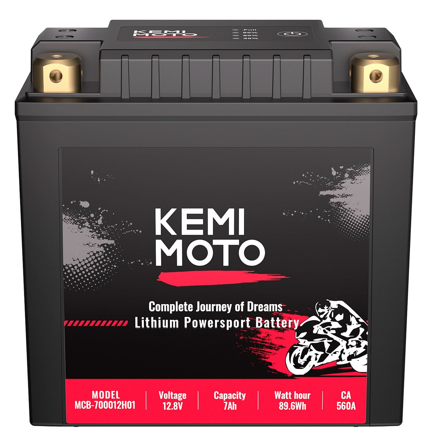 Photo of LiFePO4 12v 7Ah Lithium Battery for Motorcycle/ Lawn Mower /ATV/ UTV by Kemimoto - Premium for UTVs / Side by Sides
