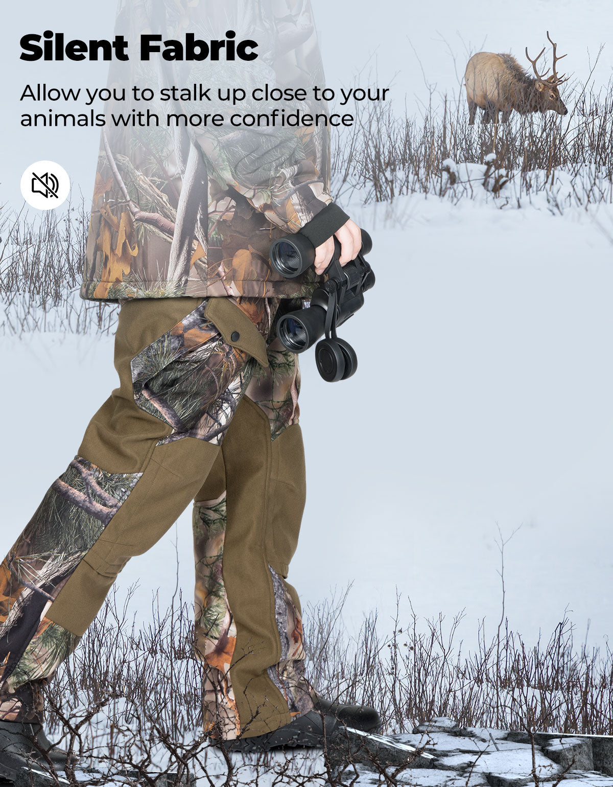 Photo of Heated Pants Padded Knees Design for Hunting Hiking Camping by Kemimoto - Premium for UTVs / Side by Sides