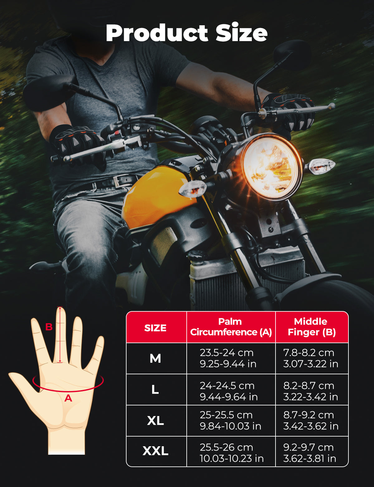 Photo of Motorcycle Touchscreen Riding Gloves with Hard Knuckle by Kemimoto - Premium for UTVs / Side by Sides