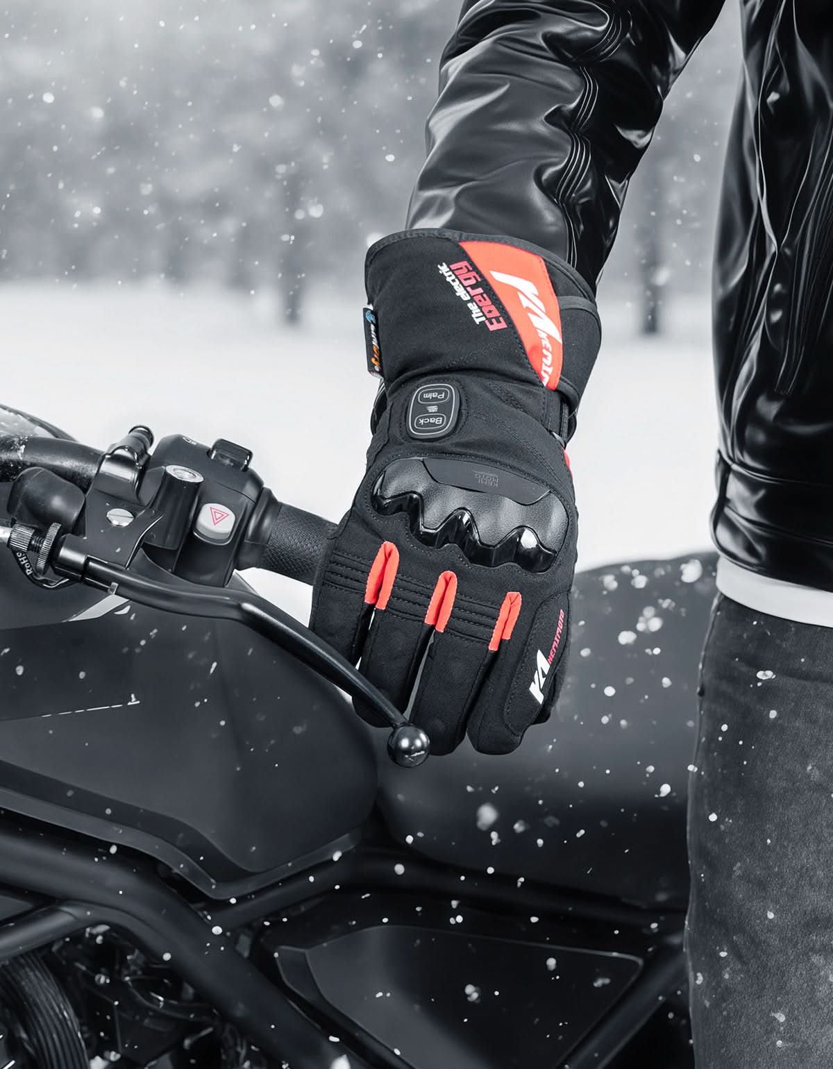 Photo of Heated Motorcycle Gloves 2025 with Protective Shields and Battery by Kemimoto - Premium for UTVs / Side by Sides