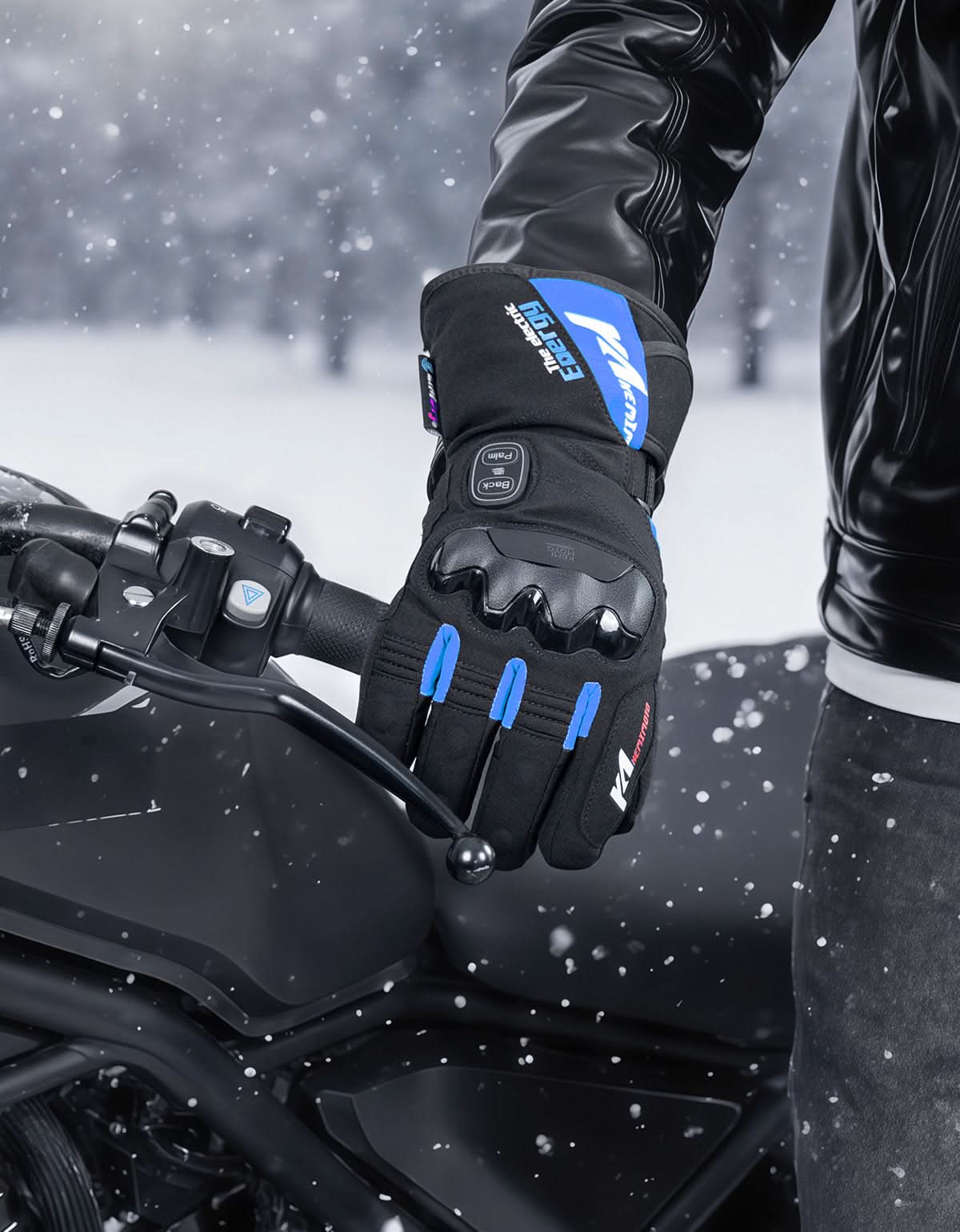 Photo of Heated Motorcycle Gloves 2025 with Protective Shields and Battery by Kemimoto - Premium for UTVs / Side by Sides