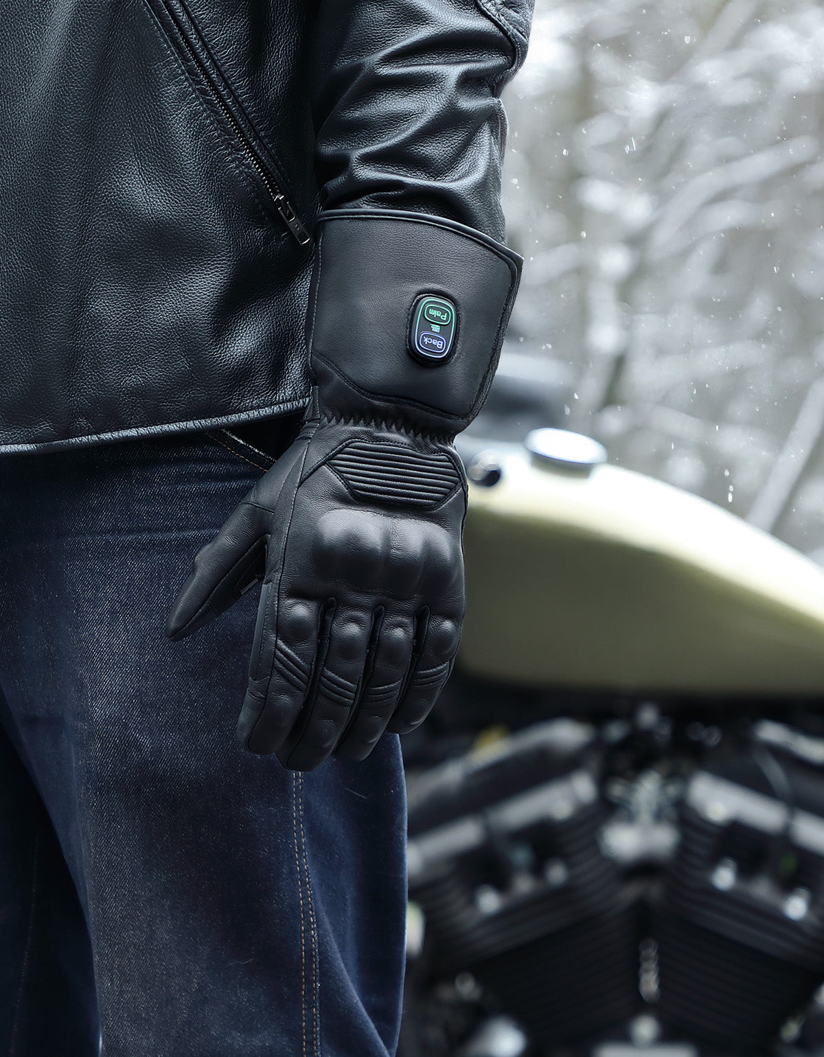 Photo of Heated Motorcycle Gloves Sheepskin 7.4V Battery Waterproof Touchscreen by Kemimoto - Premium for UTVs / Side by Sides