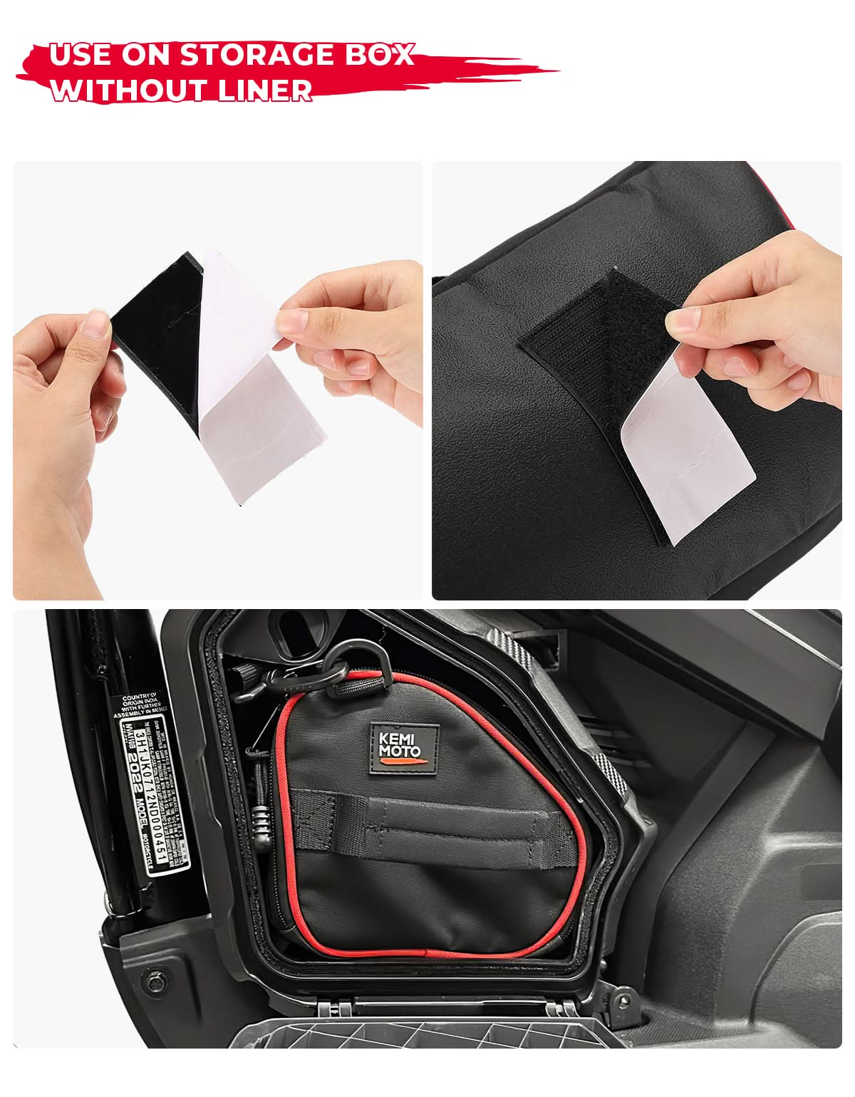 Photo of Under Seat Storage Bag for Navi 2022-2025 by Kemimoto - Premium for UTVs / Side by Sides