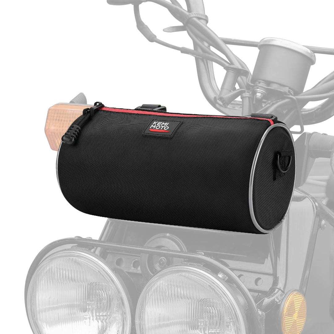 Photo of Motorcycle Handlebar Bag 3.5L for Ruckus, Mini Bike, Scooter, UTV, Adventure Touring by Kemimoto - Premium for UTVs / Side by Sides