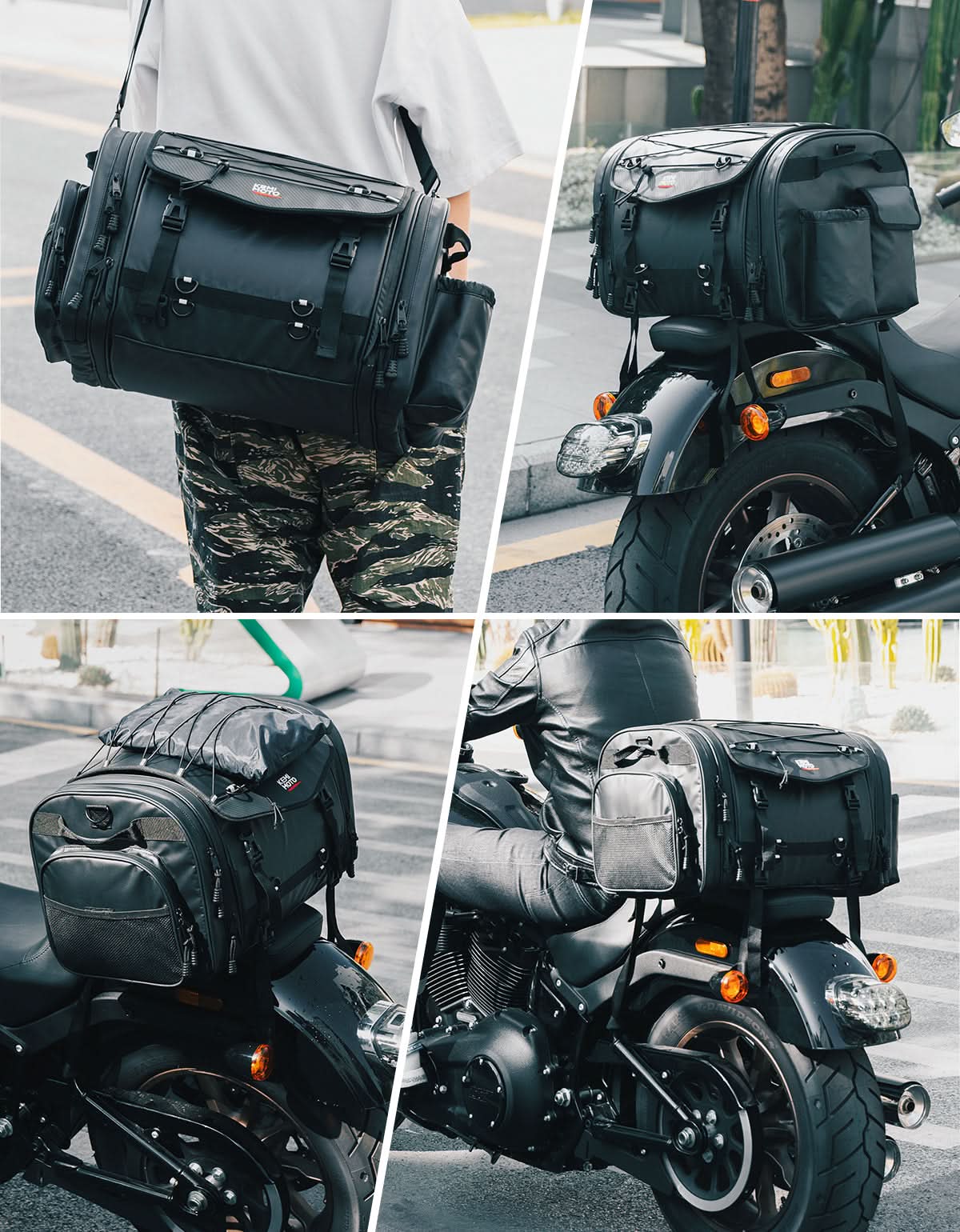 Photo of Motorcycle Travel Luggage Bags, 60L by Kemimoto - Premium for UTVs / Side by Sides