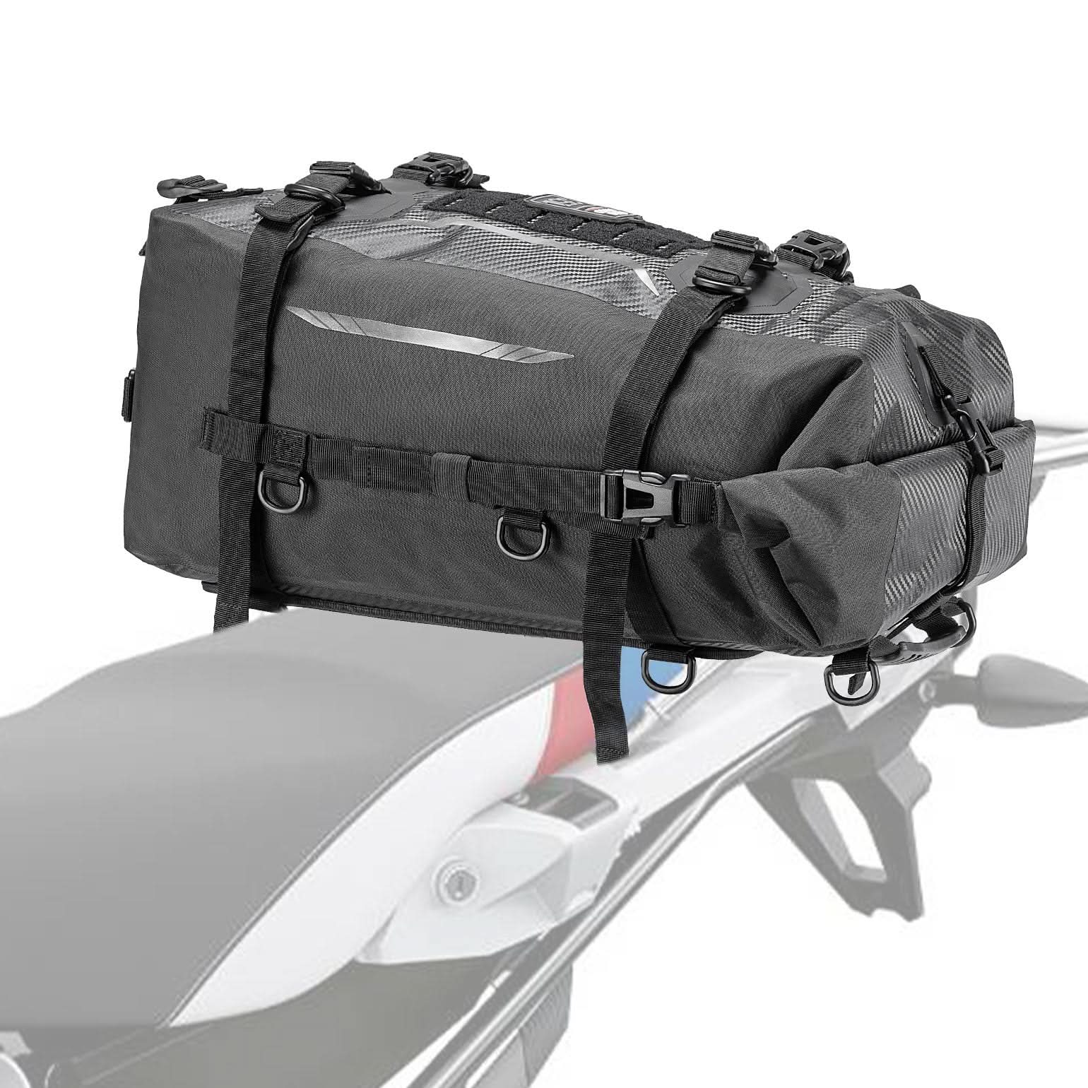 Photo of Motorcycle Tail Bag 35L Totally Waterproof Backpack by Kemimoto - Premium for UTVs / Side by Sides