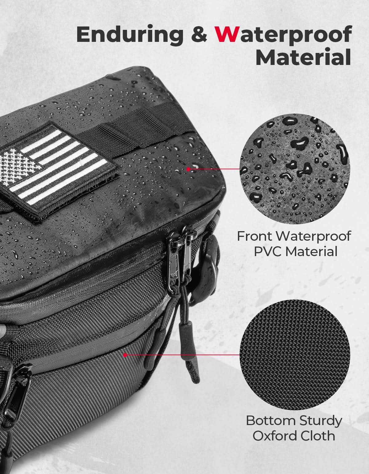 Photo of Universal Motorcycle Handlebar Bag for Dirt Bike by Kemimoto - Premium for UTVs / Side by Sides