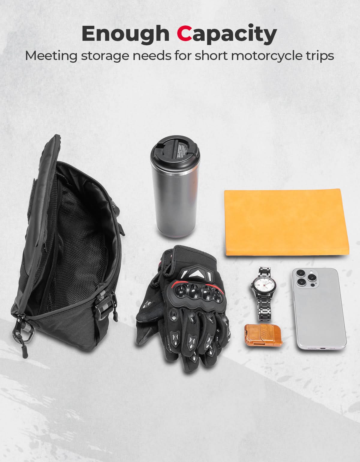 Photo of Universal Motorcycle Handlebar Bag for Dirt Bike by Kemimoto - Premium for UTVs / Side by Sides