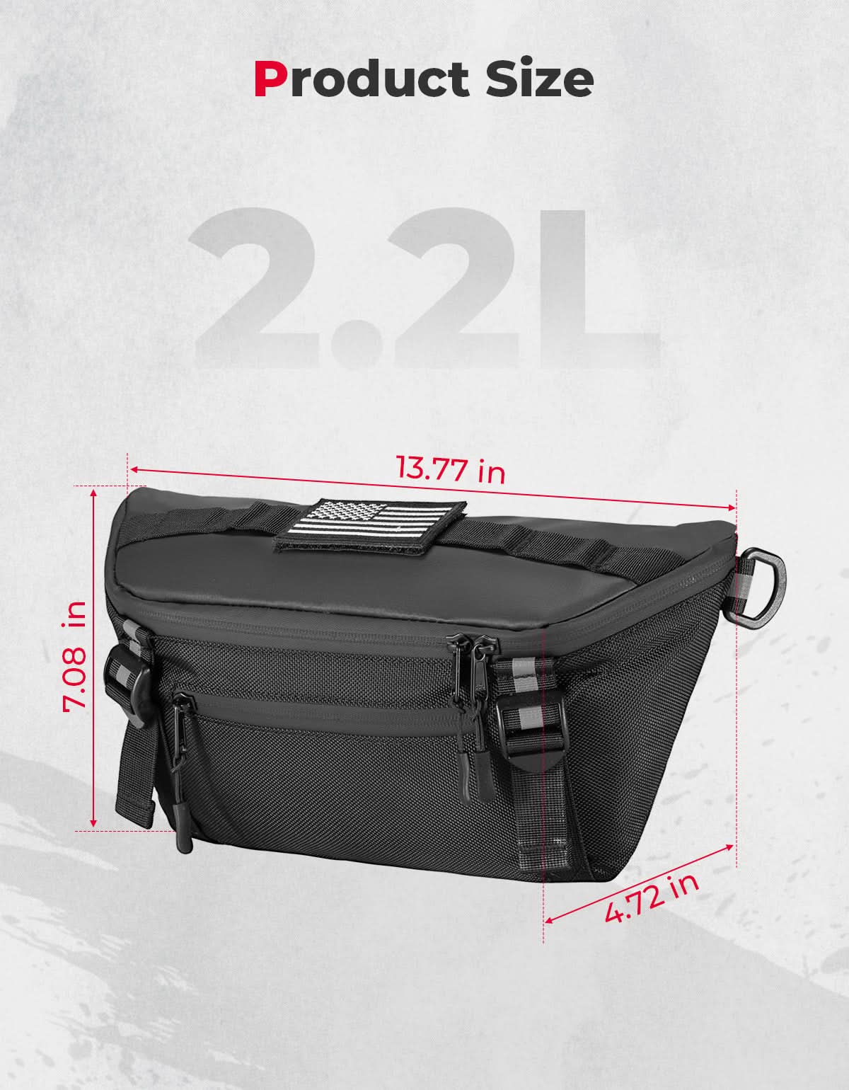 Photo of Universal Motorcycle Handlebar Bag for Dirt Bike by Kemimoto - Premium for UTVs / Side by Sides