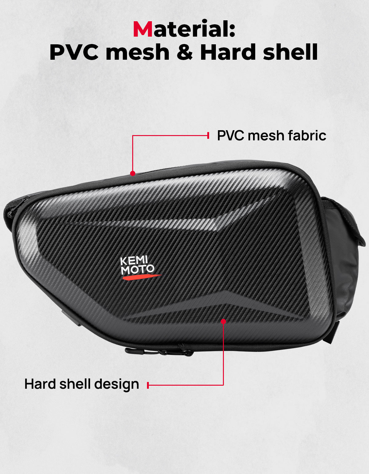 Photo of Motorcycle Hard Extendable Saddlebags for Grom Navi 2022-2025 by Kemimoto - Premium for UTVs / Side by Sides