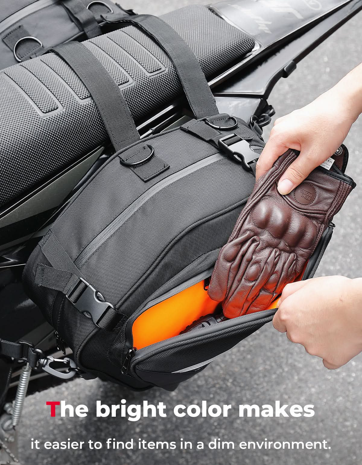 Photo of Motorcycle Saddlebags with Rain for Dirt Bike by Kemimoto - Premium for UTVs / Side by Sides