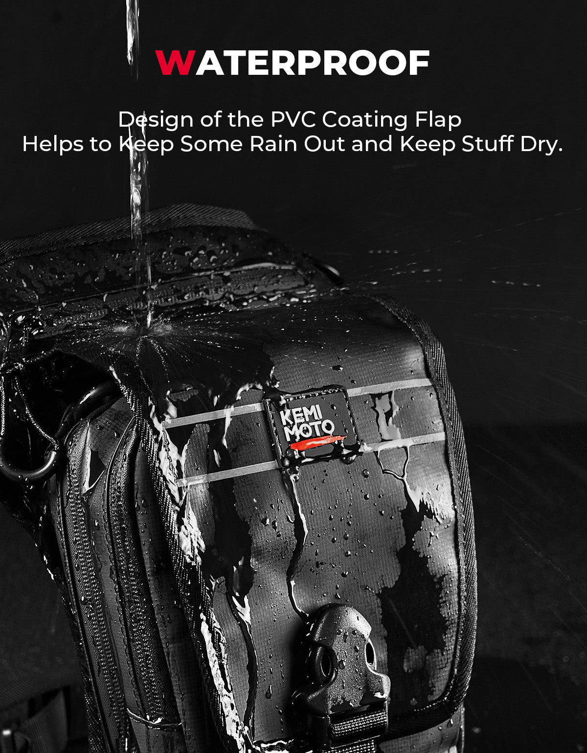 Photo of Motorcycle Leg Bag, 2.3L Capacity by Kemimoto - Premium for UTVs / Side by Sides