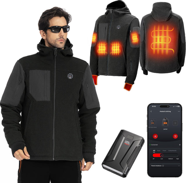 Photo of Heated Jacket with 12V 20000mAh Battery Pack by Kemimoto - Premium for UTVs / Side by Sides