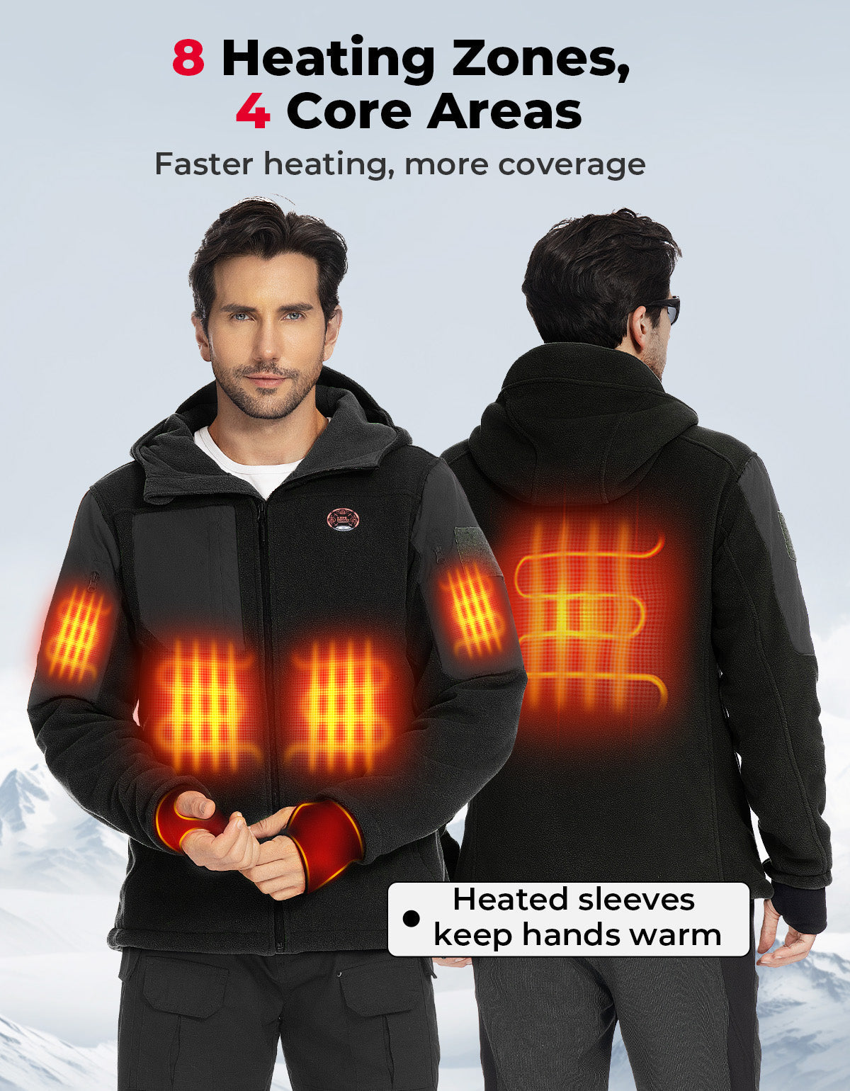 Photo of Heated Jacket with 12V 20000mAh Battery Pack by Kemimoto - Premium for UTVs / Side by Sides