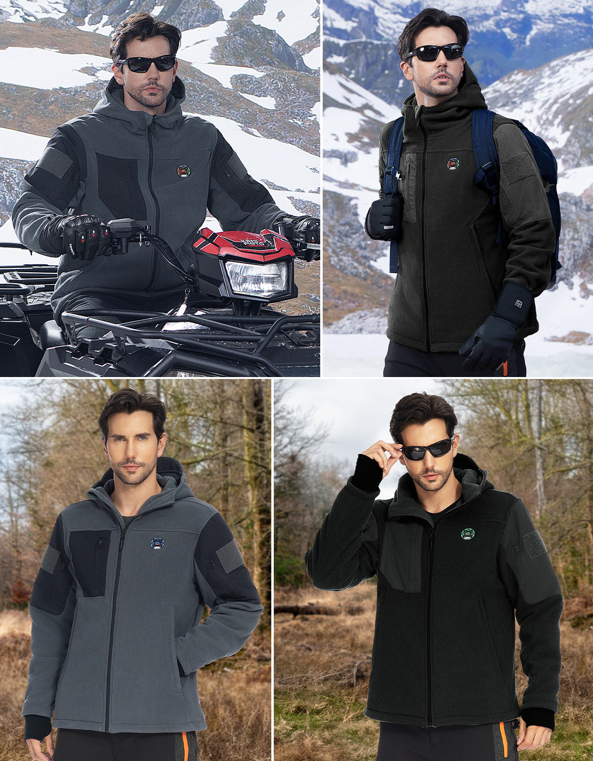Photo of Heated Jacket with 12V 20000mAh Battery Pack by Kemimoto - Premium for UTVs / Side by Sides