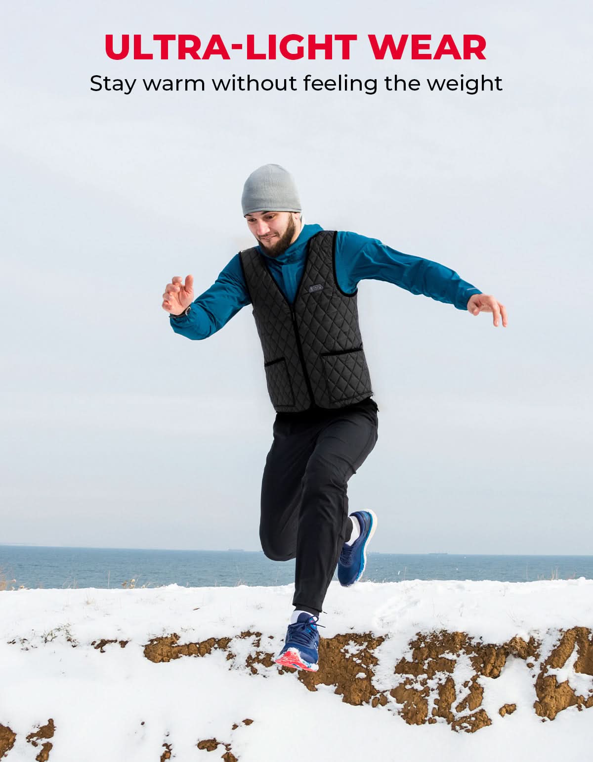 Photo of Heated Vest for Men Winter V-Neck Quilted Puffer Jacket (Batteries Not Included) by Kemimoto - Premium for UTVs / Side by Sides