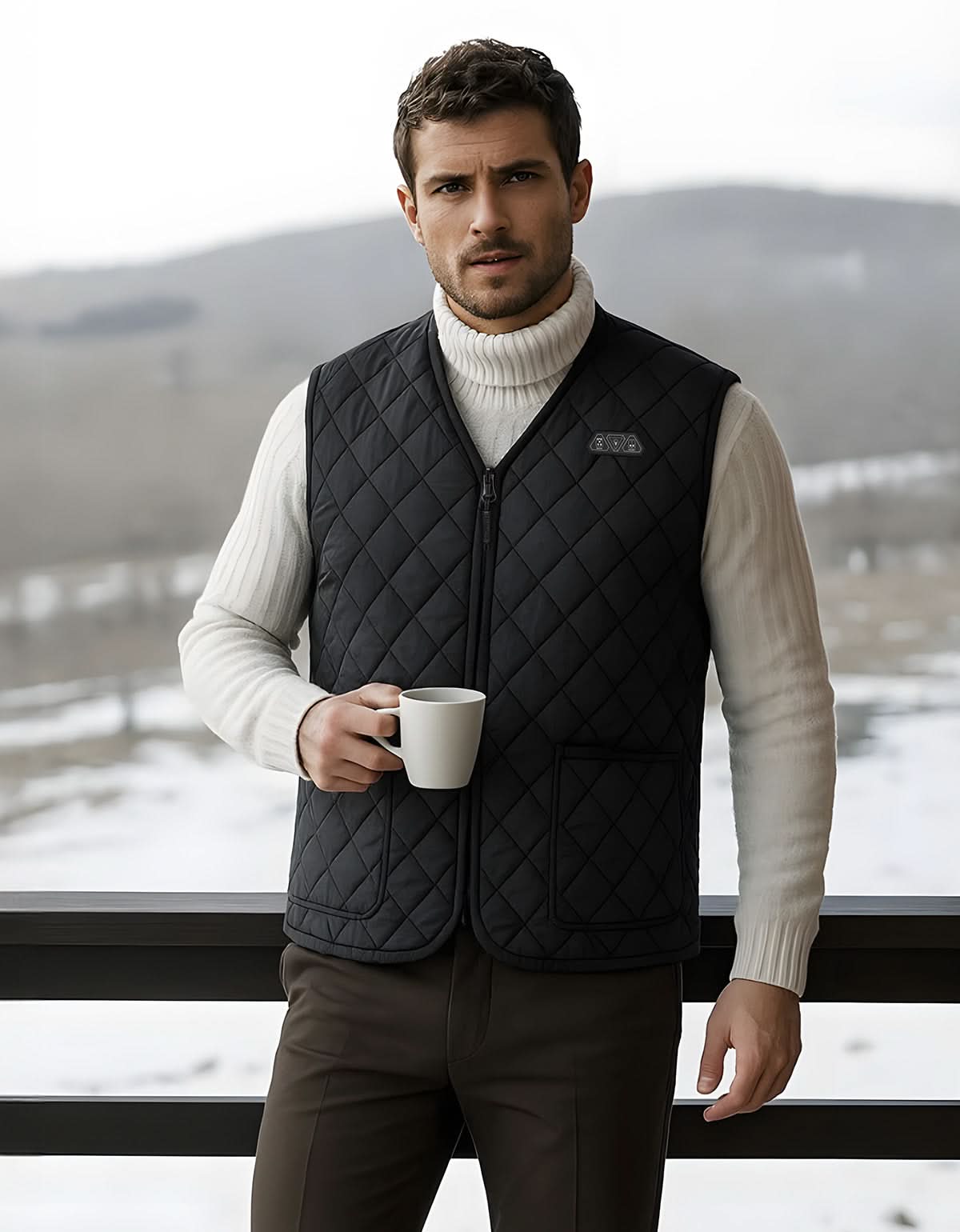 Photo of Men’s Heated Vest with Battery Pack Lightweight Quilted Winter Jacket by Kemimoto - Premium for UTVs / Side by Sides