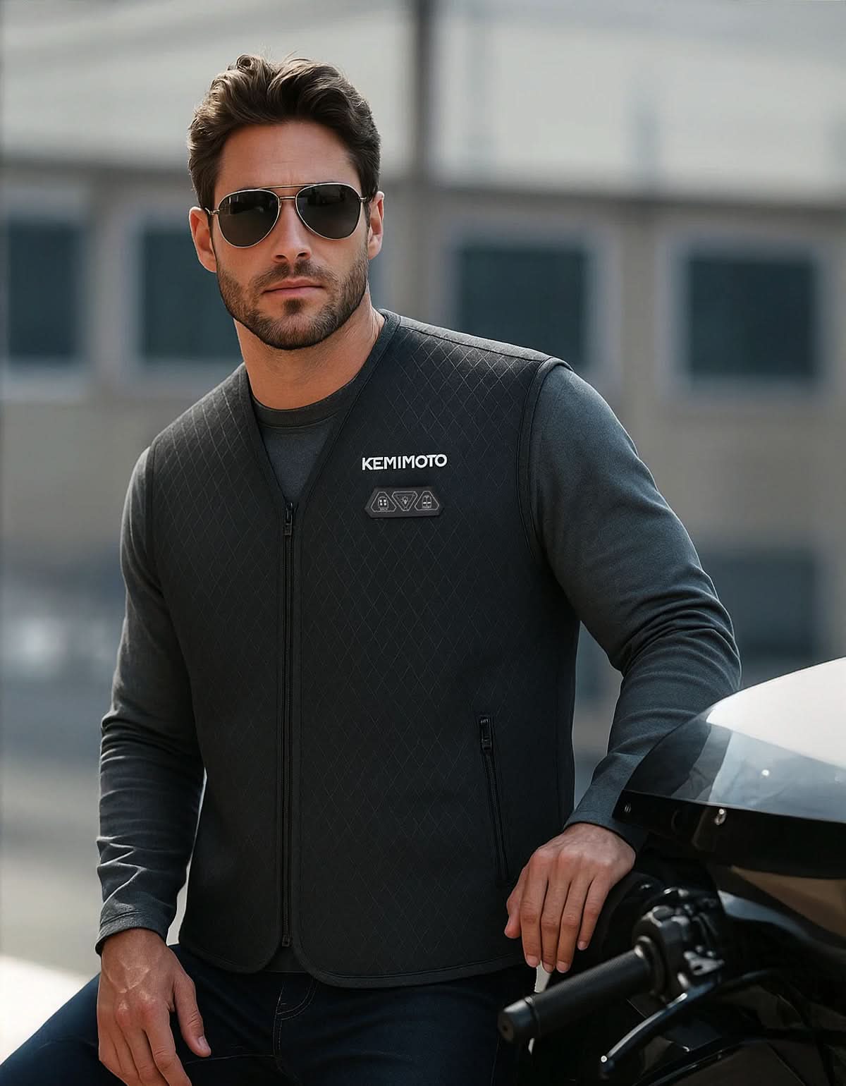 Photo of Men’s Heated Vest with Battery Pack – V-Neck, Hidden Pocket Design for Hunting & Winter Sports by Kemimoto - Premium for UTVs / Side by Sides
