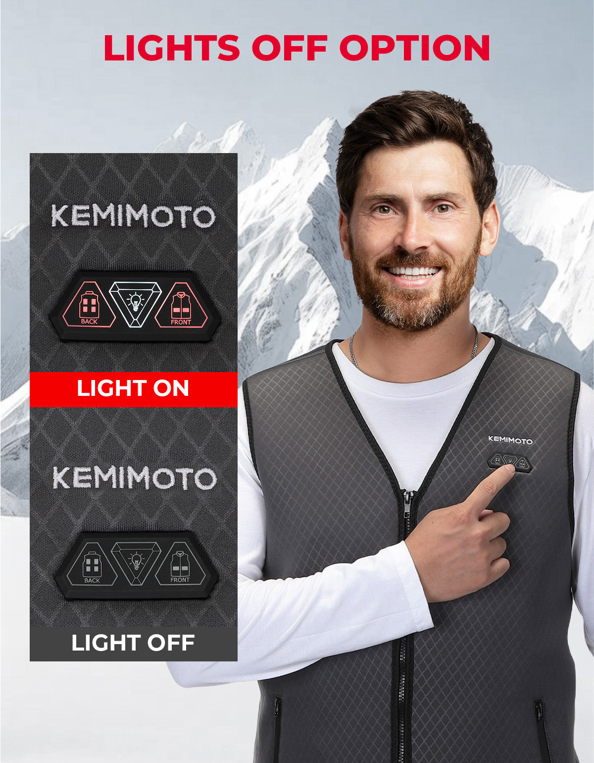 Photo of Men’s Heated Vest – Electric Warming Vest for Hunting & Winter Sports (No Battery) by Kemimoto - Premium for UTVs / Side by Sides