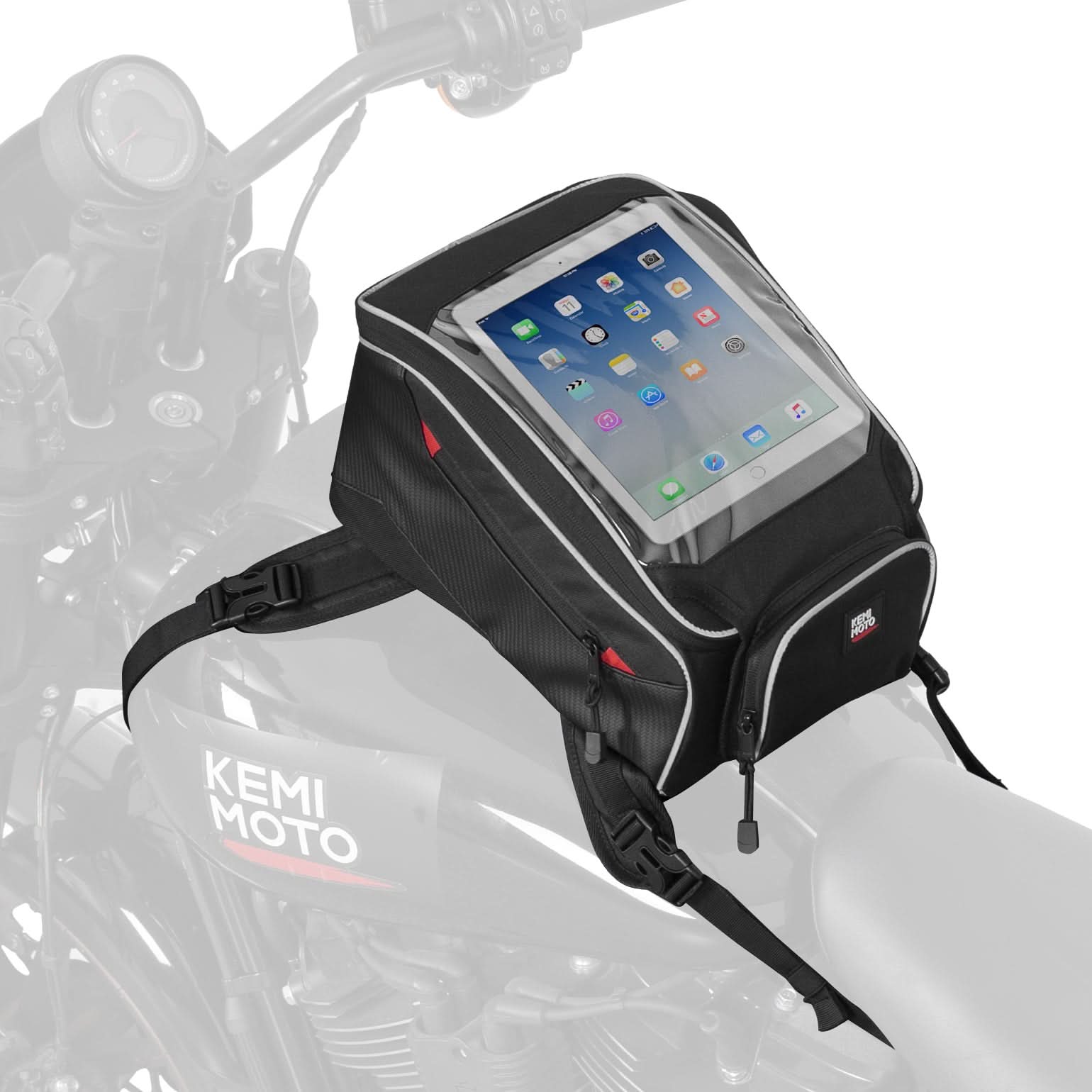 Photo of Motorcycle Tank Bag with Waterproof Cover for Most Motorcycles by Kemimoto - Premium for UTVs / Side by Sides