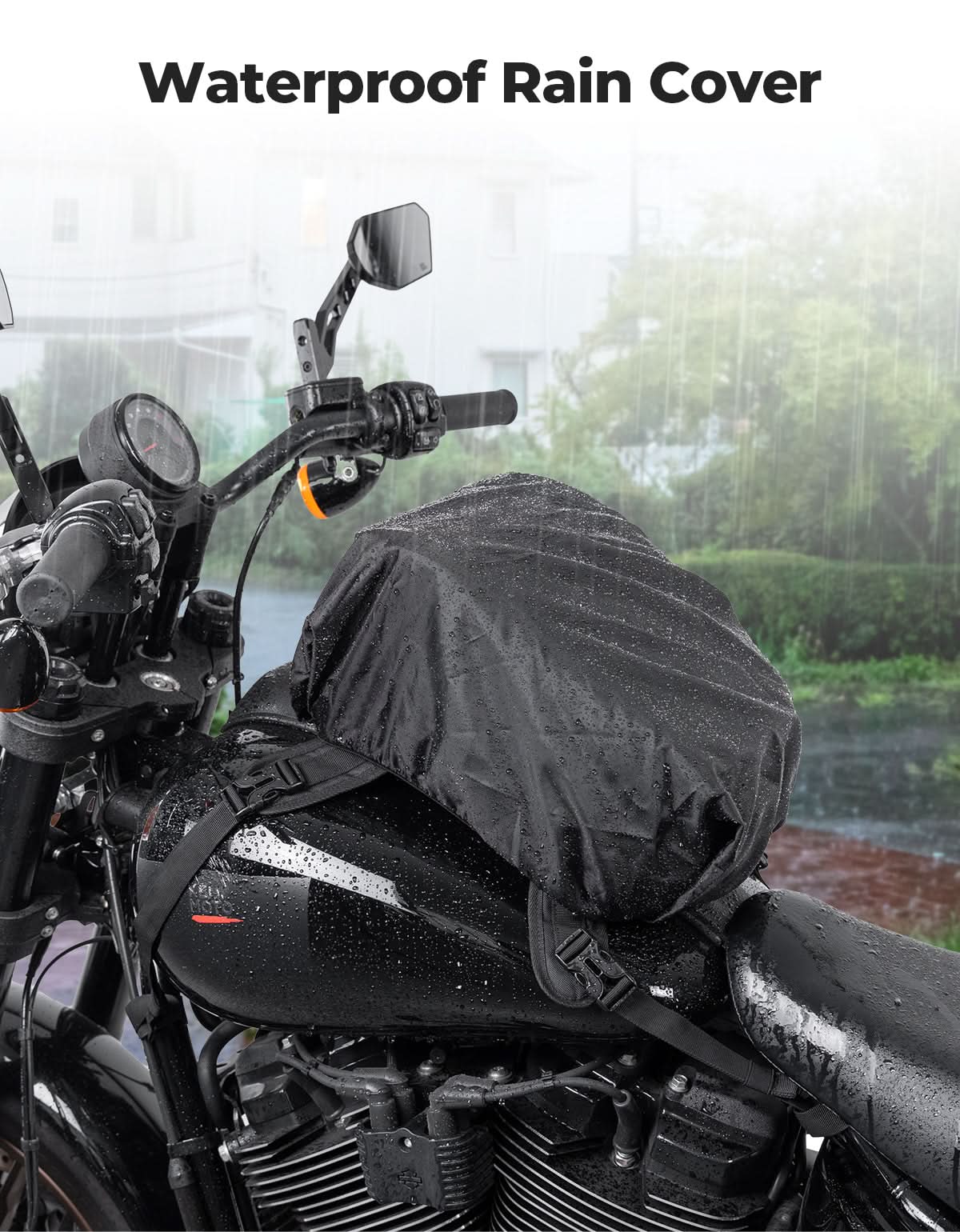 Photo of Motorcycle Tank Bag with Waterproof Cover for Most Motorcycles by Kemimoto - Premium for UTVs / Side by Sides